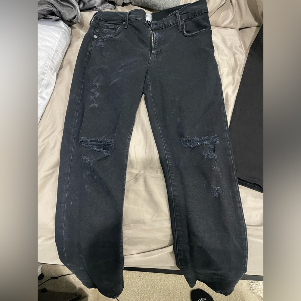 Agolde off black distressed size 29 basically new